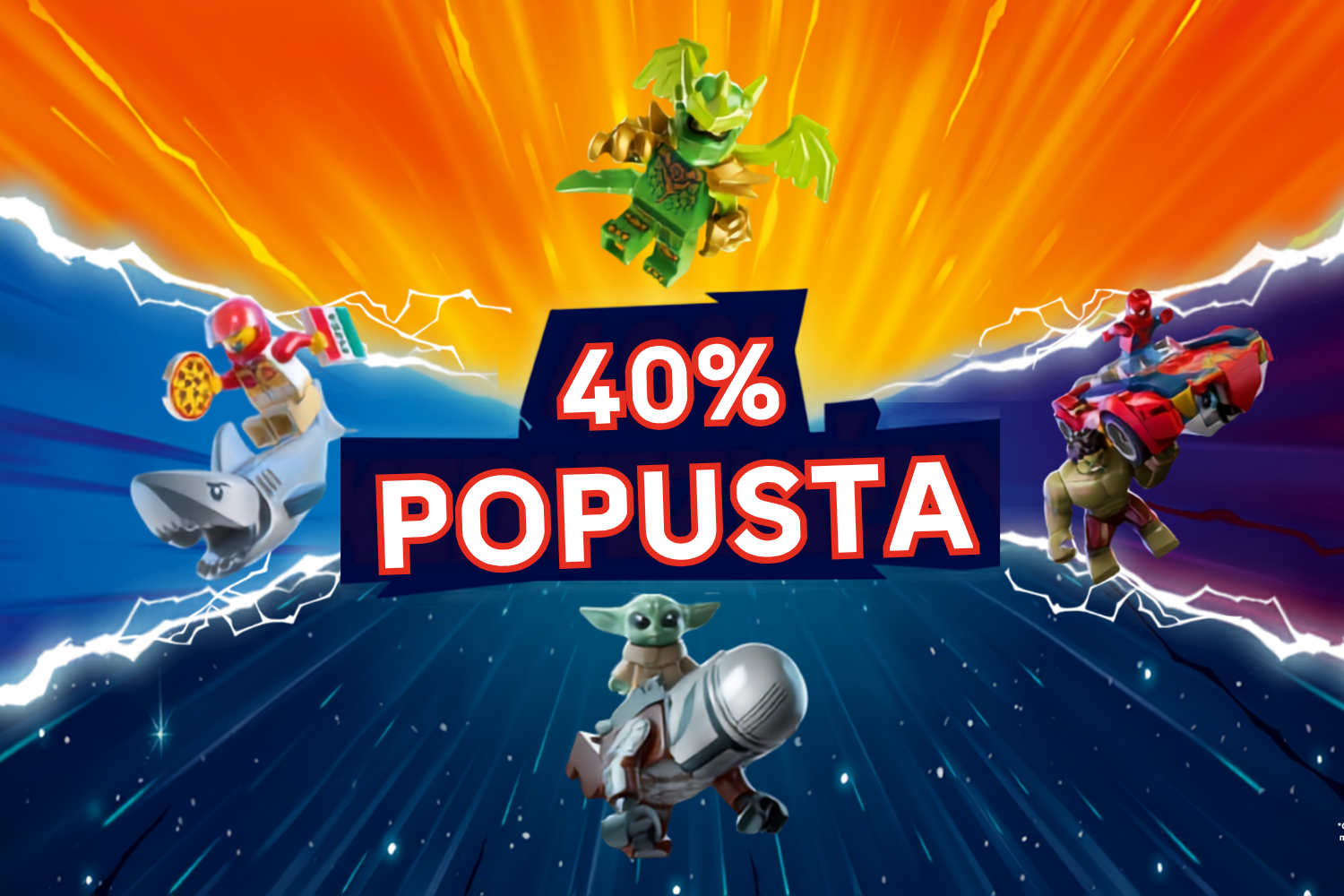 Udvostruči zabavu – ostvari 40% popusta na drugi LEGO® set!