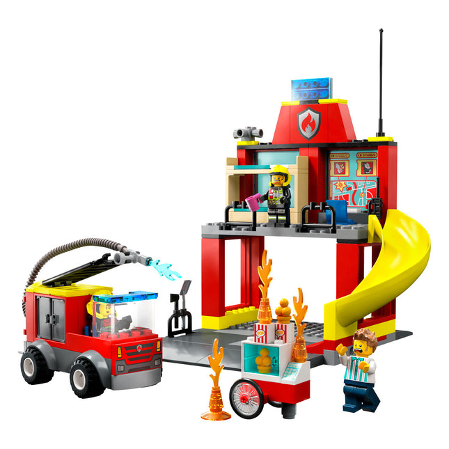 LEGO® City - Tűzoltóállomás és tűzoltóautó (60375)