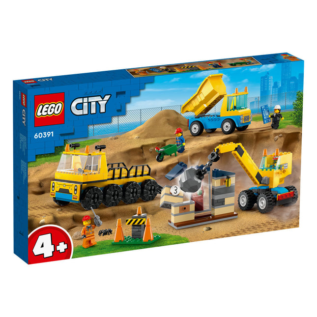 LEGO® City - Építőipari teherautók és bontógolyós daru (60391)