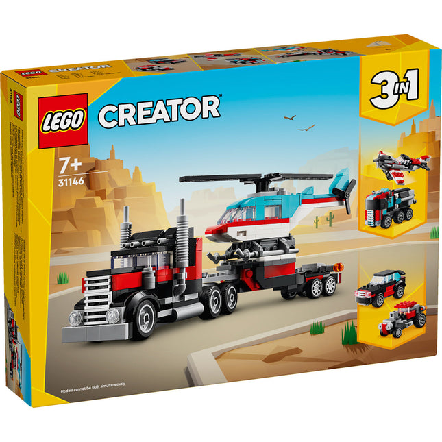 LEGO® Creator 3in1 - Platós teherautó és helikopter (31146)